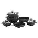 طقم حلل سافلون مربع تيتانيوم 10 قطع