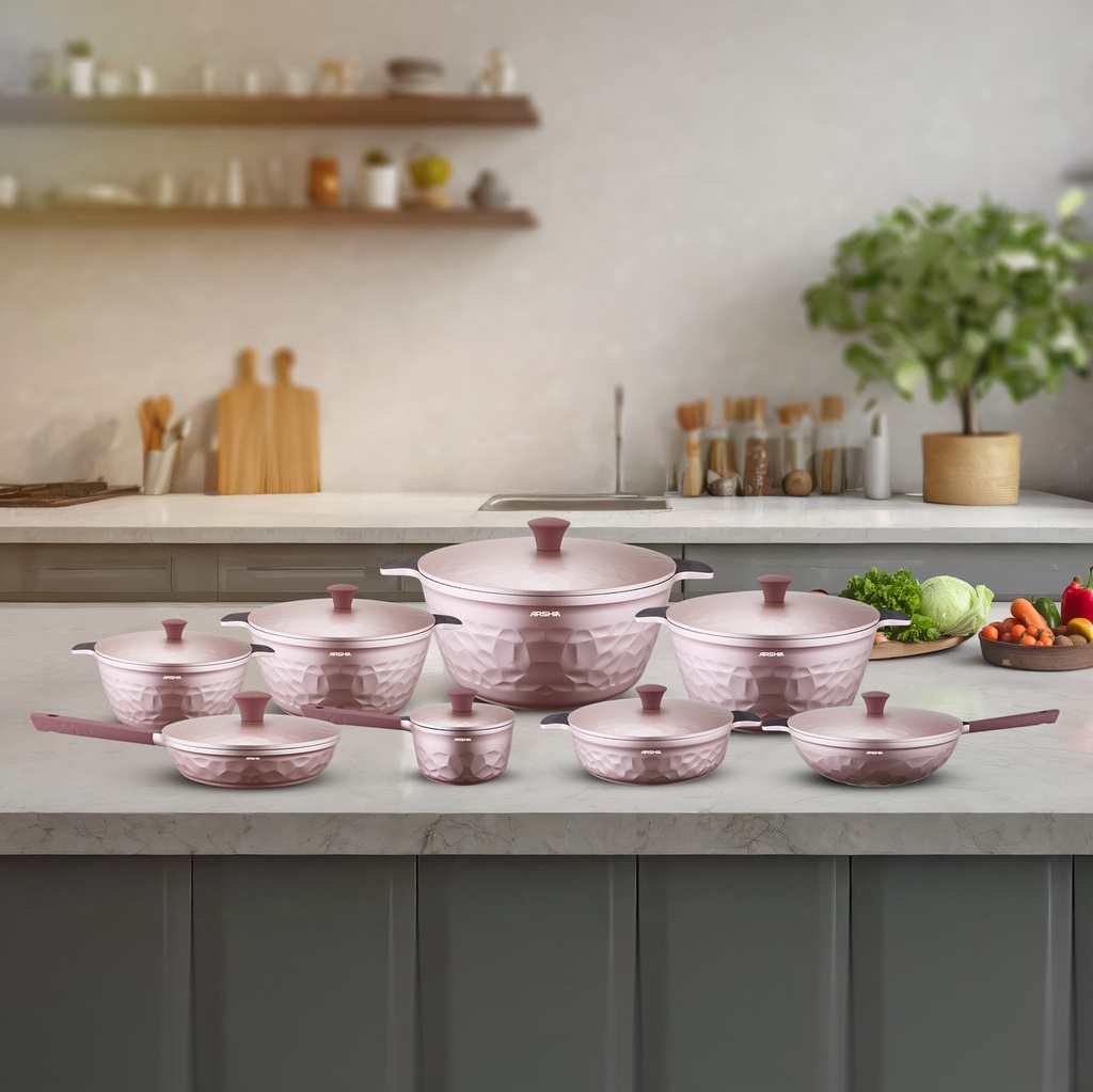 طقم حلل ارشيا دايموند 16 قطعة - ARSHIA HIGH COPY