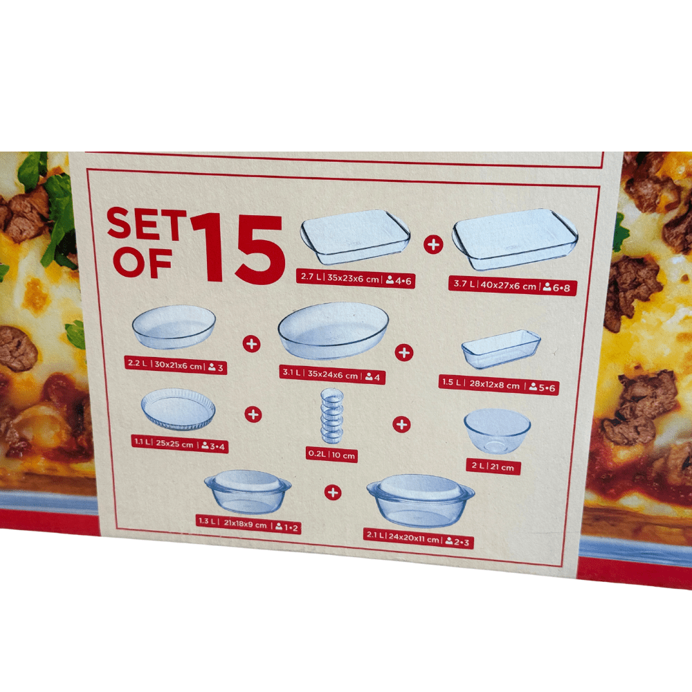 طقم طواجن بيركس 15 قطعة