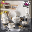 طقم شاي وجاتوه بورسلين30قطعة رويال