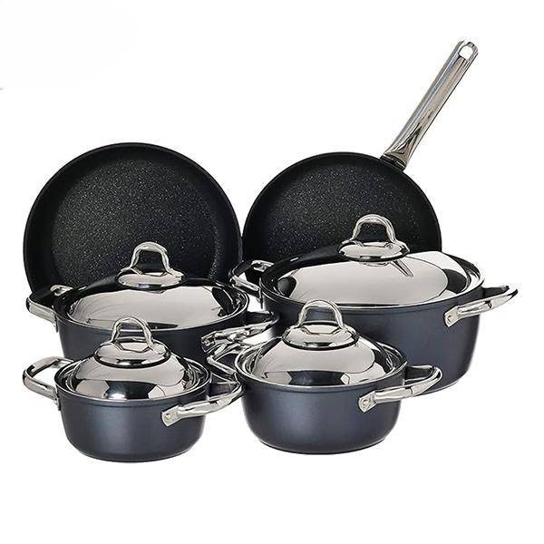 طقم حلل سافلون 10قطع جرانيت يد استيل