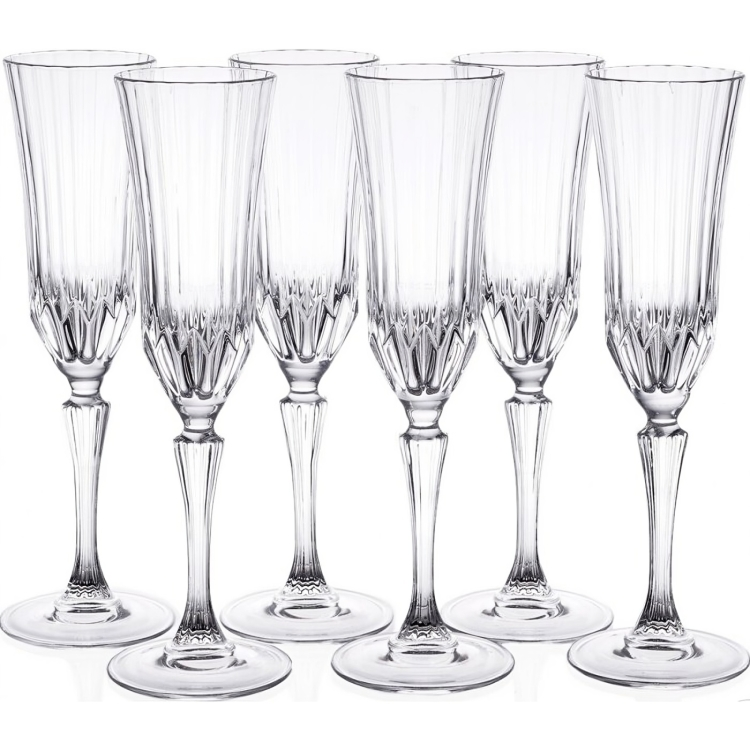 طقم كاسات 6 قطع فلوت اداجيو - RCR