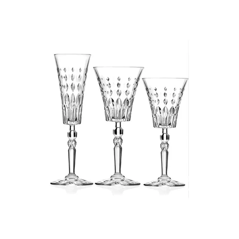 طقم كاسات مارلين 18 قطعة شفاف متعدد الاحجام-RCR