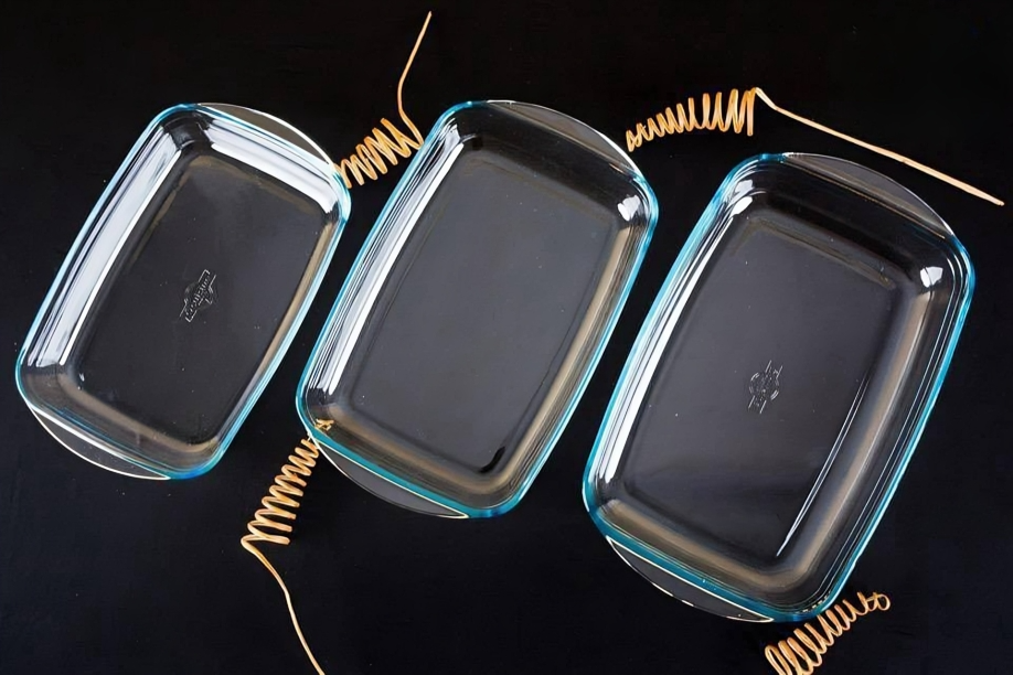 طقم طواجن بيركس 3 قطع مستطيل