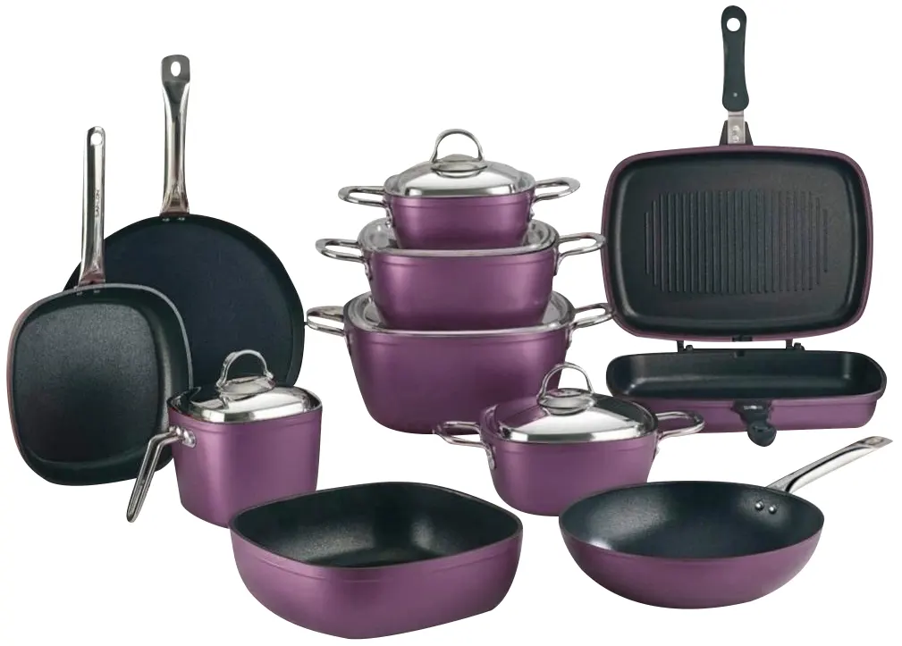 ط حلل سافلون تيفال 15 ق مدور يد استيل