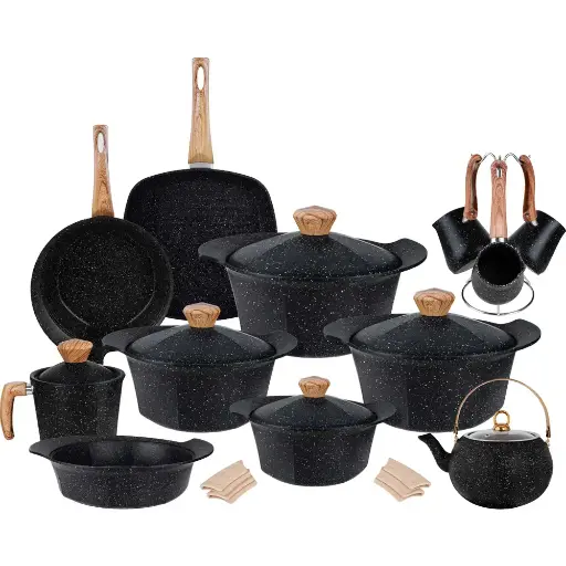 [00500035] طقم حلل 23 قطعة - ايديال هوم