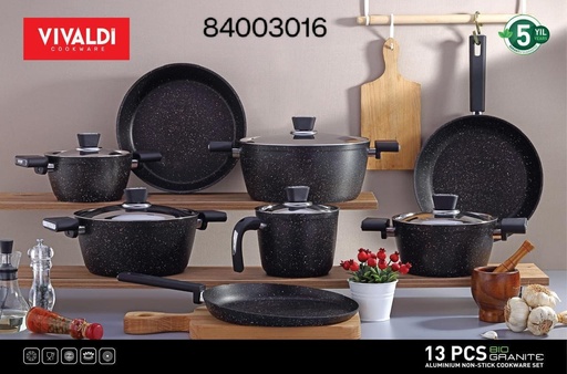 [10004056] طقم حلل جرانيت 13 قطعة - فيفالدي