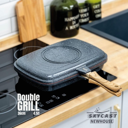 [23006601] جريل دوبل جرانيت بيد خشبي سكاي كاست مقاس 36