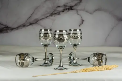 طقم كاس فضى مبخر