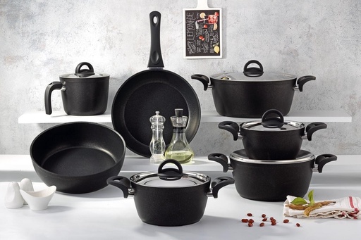 طقم حلل  تيتانيوم  12 قطعة دروبينا